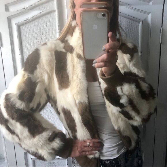 WILSON’S LEATHER FUR JACKET BOMBER - Picture 2 of 8